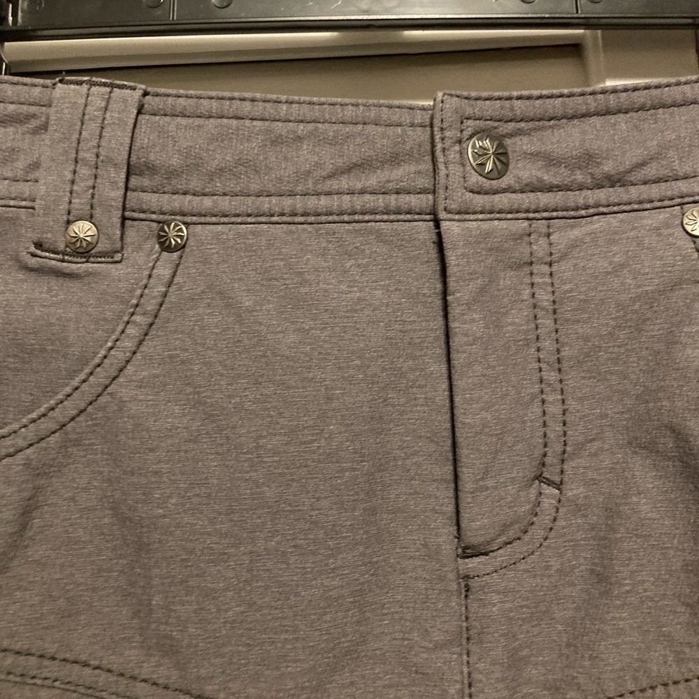 Athleta Grey Take a Hike Mini Skirt Snap Sides Style Size 4 - Picture 4 of 9